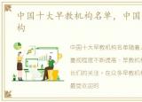 中国十大早教机构名单，中国十大早教机构