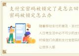 支付宝密码被锁定了是怎么回事，支付宝密码被锁定怎么办