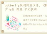 butterfly歌词假名注音，《Butter-fly》罗马音 假名 中文歌词