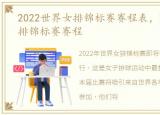 2022世界女排锦标赛赛程表，2022世界女排锦标赛赛程