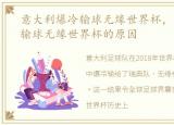 意大利爆冷输球无缘世界杯，意大利爆冷输球无缘世界杯的原因