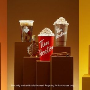 品尝TimHortons的各种季节性产品品味秋天的味道