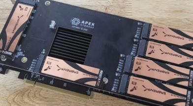 使用21块三星990ProSSD打造全球最快存储设备速度突破28.7GB/s