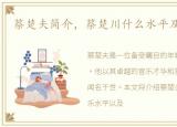 蔡楚夫简介，蔡楚川什么水平及个人信息