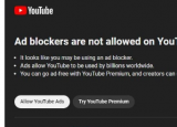 YouTube与广告拦截器开战