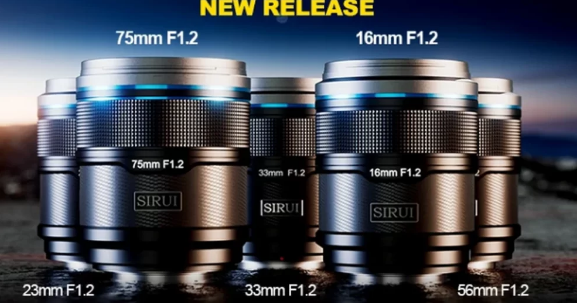 SIRUIF1.2狙击系列APS-C16mm和75mm自动对焦相机镜头